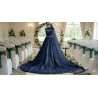 Robe de mariée blanche et bleu nuit nadim